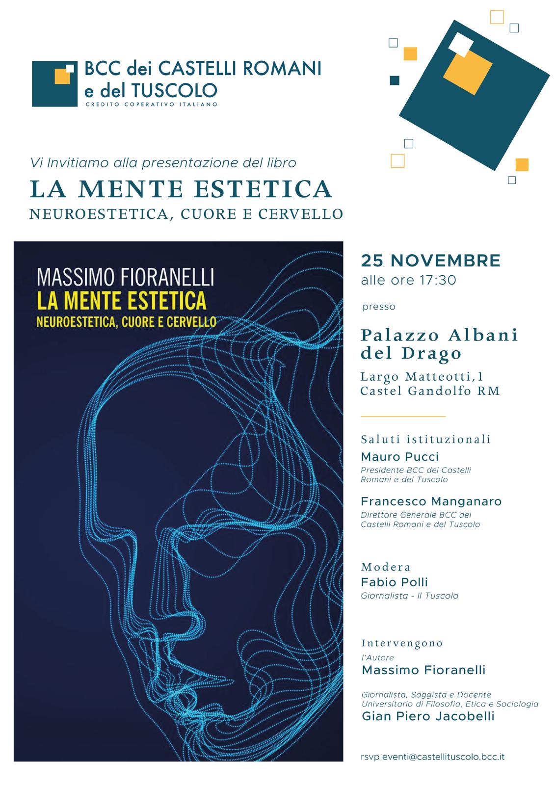 Locandina di La mente estetica a Castel Gandolfo, 25 novembre alle 17:30